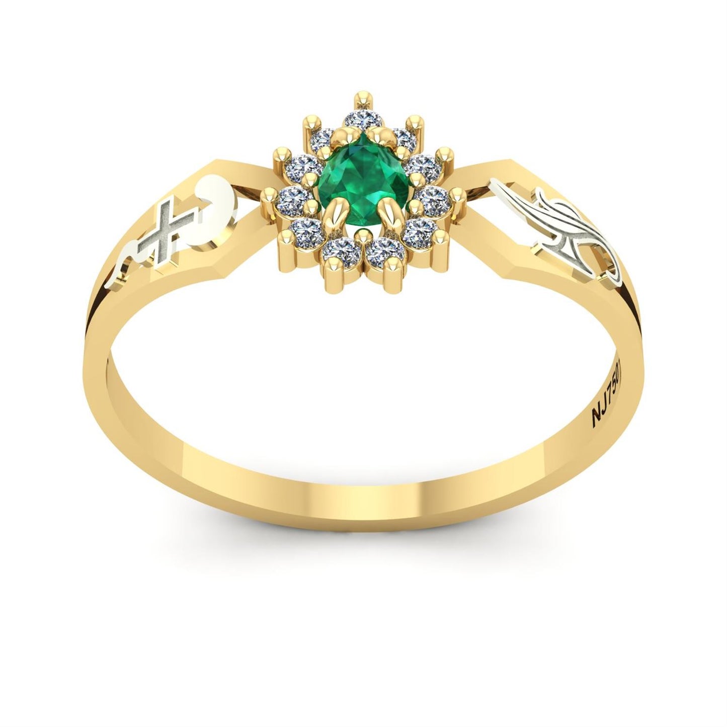 Anel de Formatura de Enfermagem Lovely III Ouro 18k