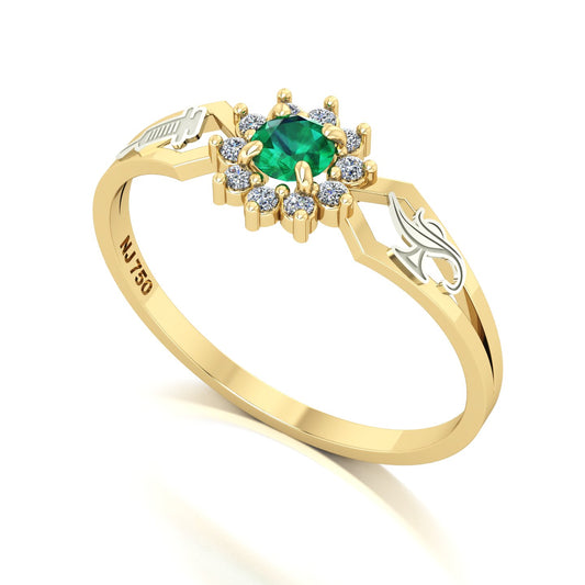 Anel de Formatura de Técnico em Enfermagem Lovely II Ouro 18k