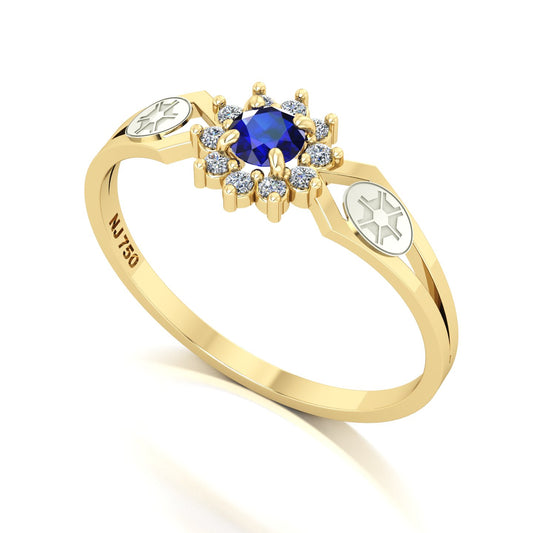 Anel de Formatura de Engenharia Agronômica Lovely II Ouro 18k