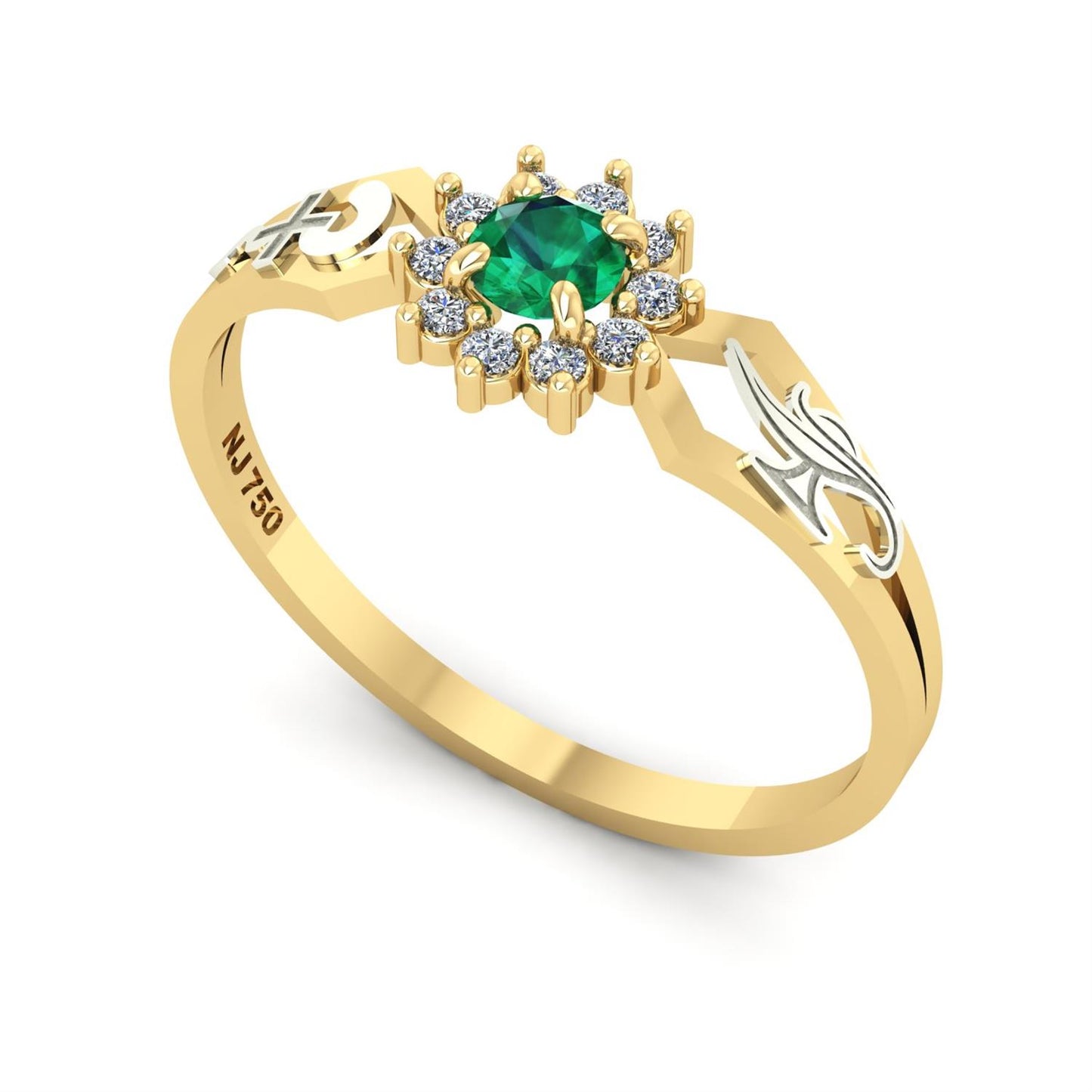 Anel de Formatura de Enfermagem Lovely II Ouro 18k