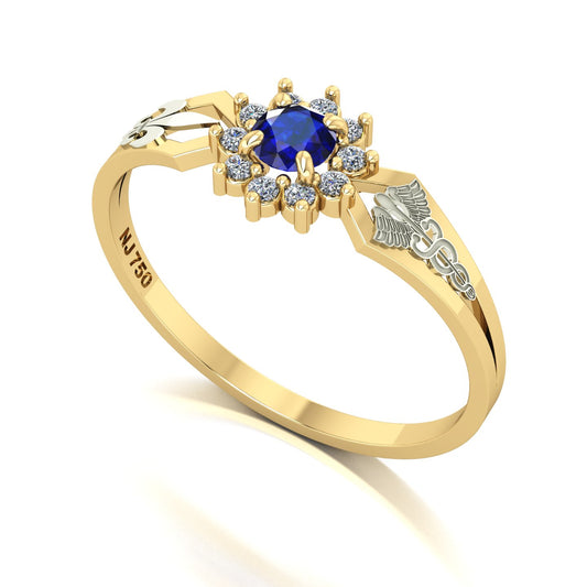 Anel de Formatura de Pedagogia Lovely II Ouro 18k