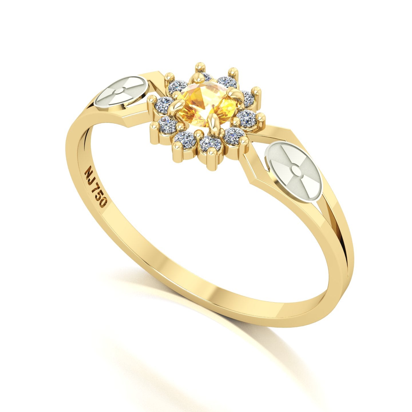 Anel de Formatura de Radiologia Lovely II Ouro 18k