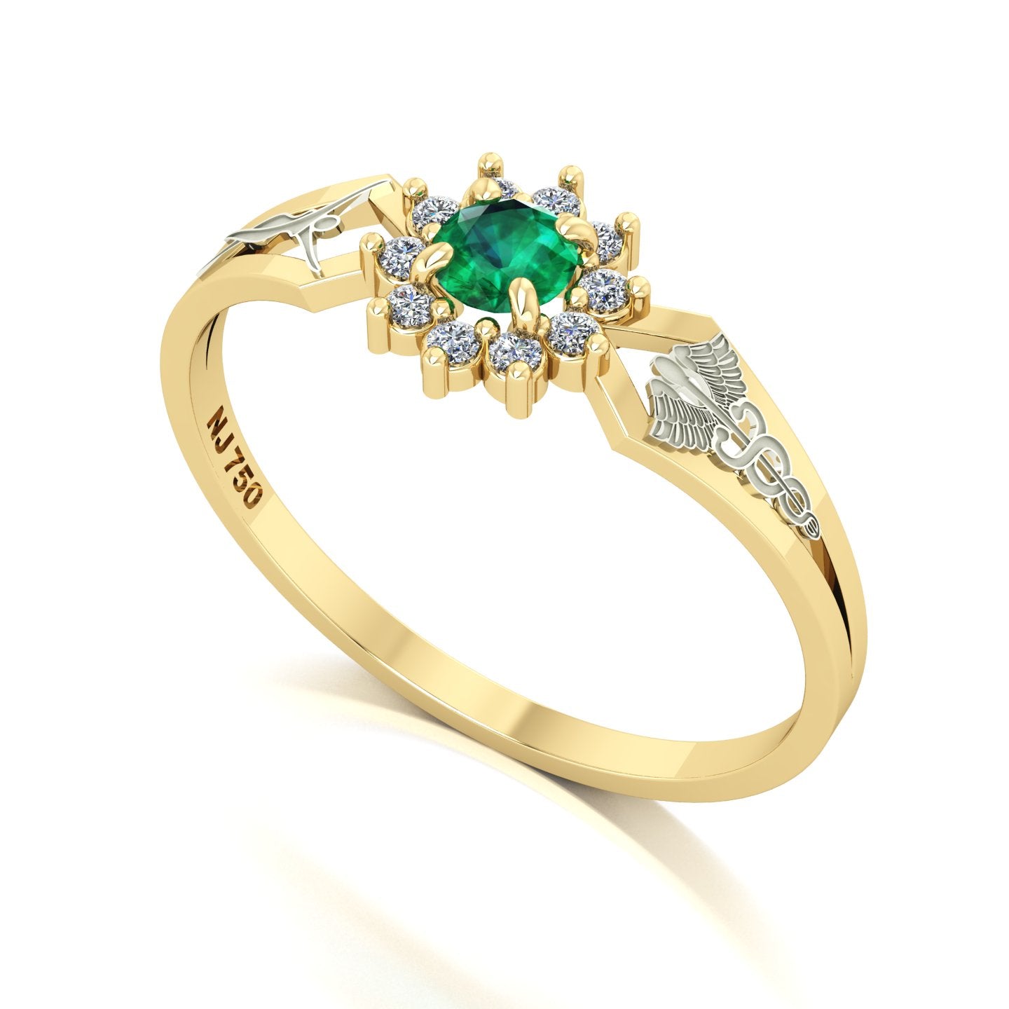Anel de Formatura de Estética Lovely II Ouro 18k