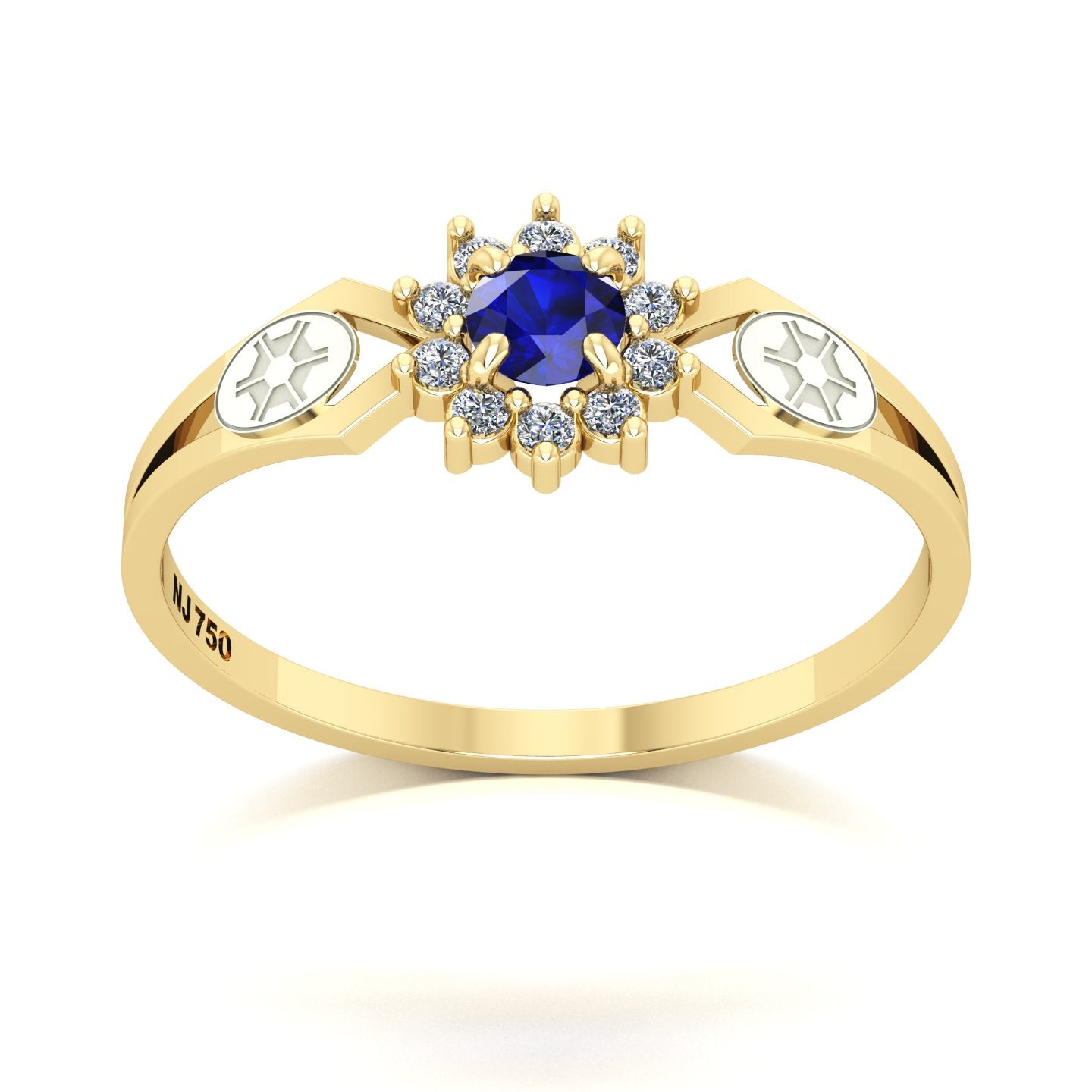 Anel de Formatura de Engenharia Agronômica Lovely II Ouro 18k
