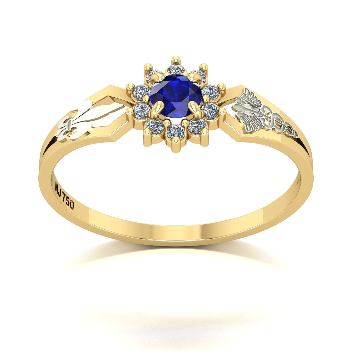Anel de Formatura de Pedagogia Lovely II Ouro 18k