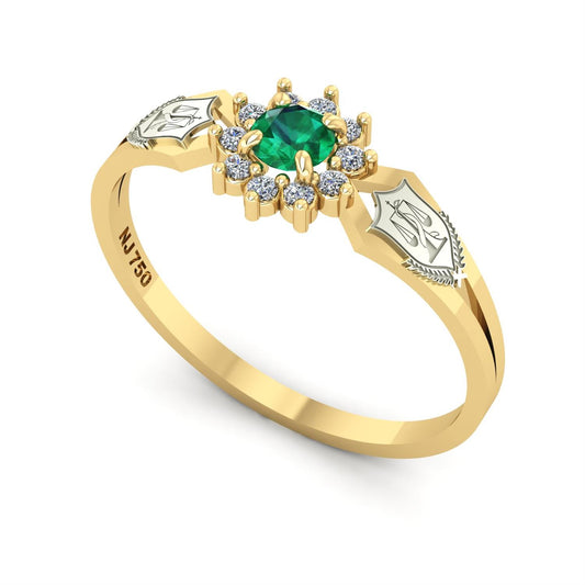 Anel de Formatura de Nutrição Lovely II Ouro 18k