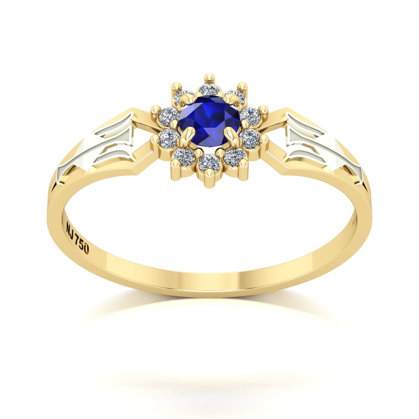 Anel de Formatura de Recursos Humanos Lovely II Ouro 18k