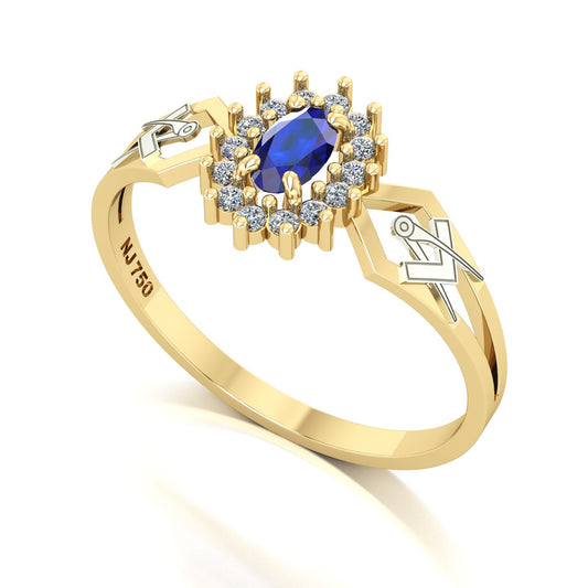 Anel de Formatura de Arquitetura Lovely IV Ouro 18k