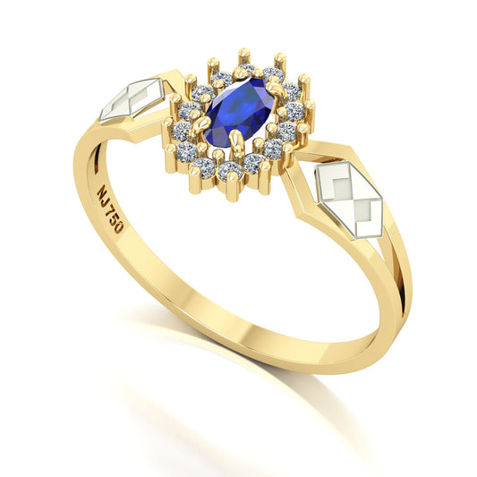 Anel de Formatura de Administração Lovely IV Ouro 18k