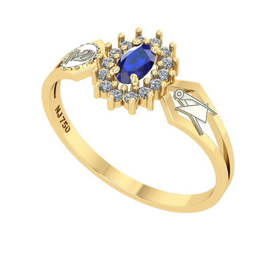 Anel de Formatura de Engenharia Civil Lovely IV Ouro 18k