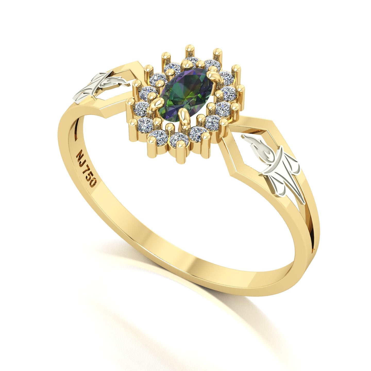 Anel de Formatura de Serviço Social Lovely IV Ouro 18k