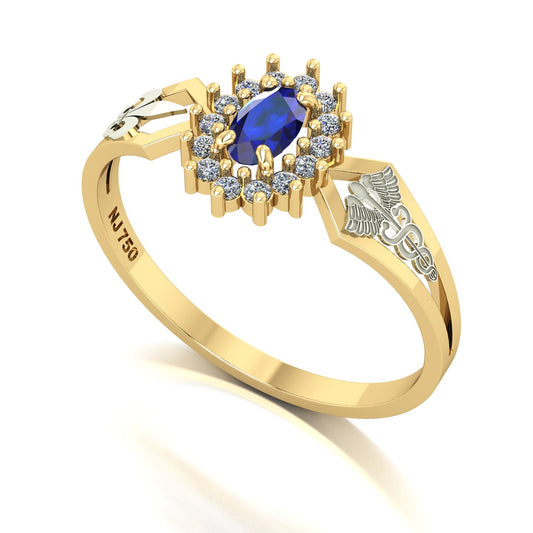 Anel de Formatura de Pedagogia Lovely IV Ouro 18k