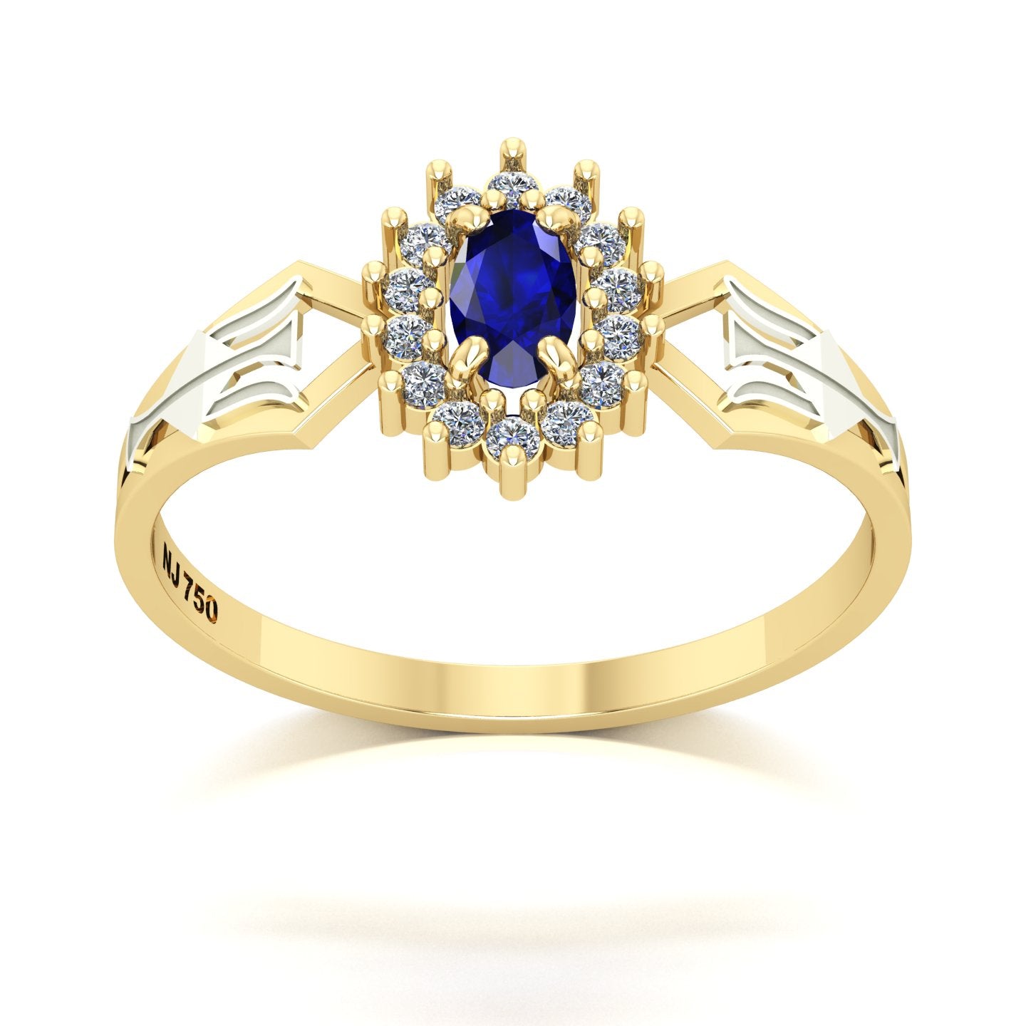 Anel de Formatura de Recursos Humanos Lovely IV Ouro 18k