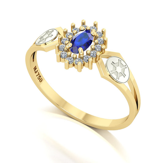 Anel de Formatura de Engenharia Agronômica Lovely IV Ouro 18k