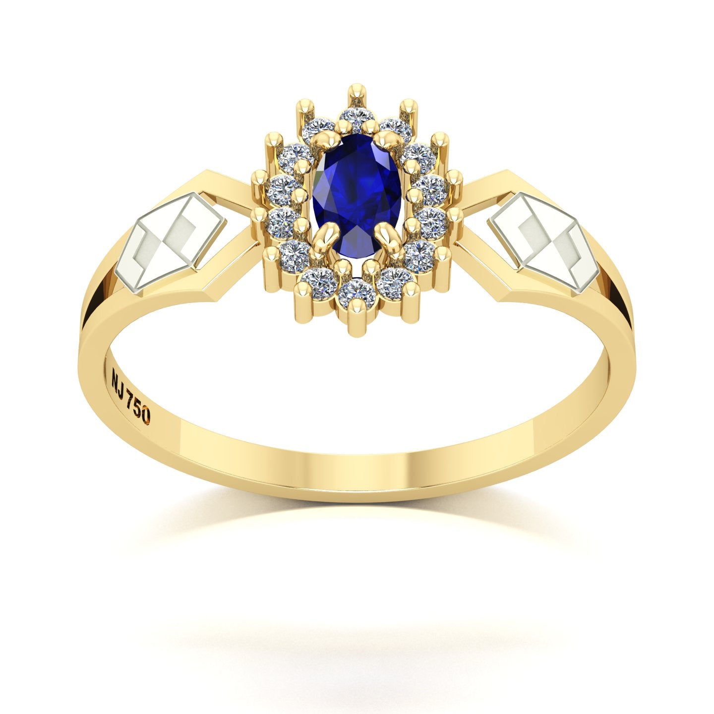 Anel de Formatura de Administração Lovely IV Ouro 18k