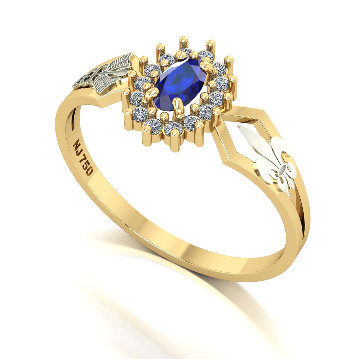 Anel de Formatura de Pedagogia Lovely IV Ouro 18k