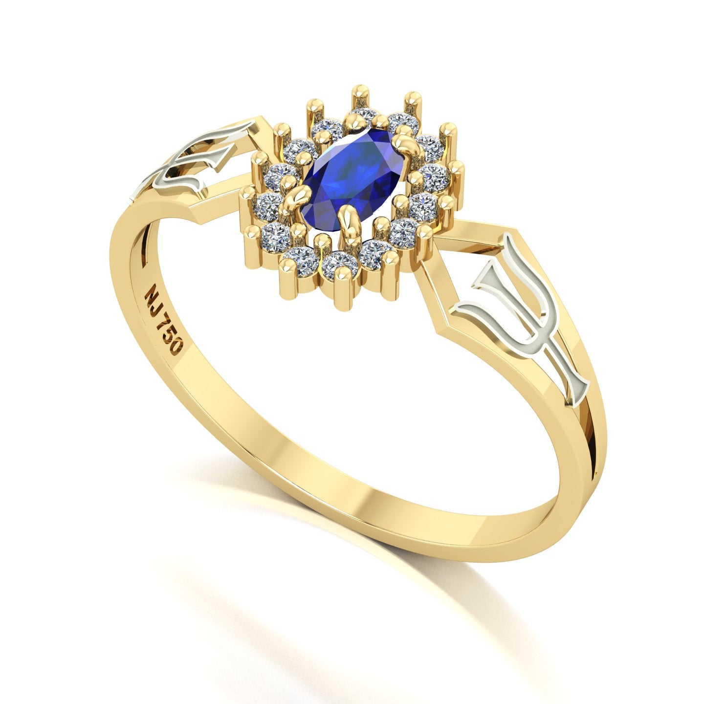 Anel de Formatura de Psicologia Lovely IV Ouro 18k