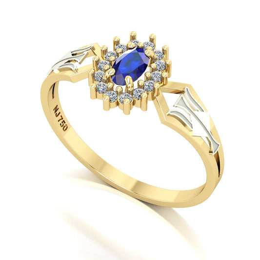 Anel de Formatura de Recursos Humanos Lovely IV Ouro 18k