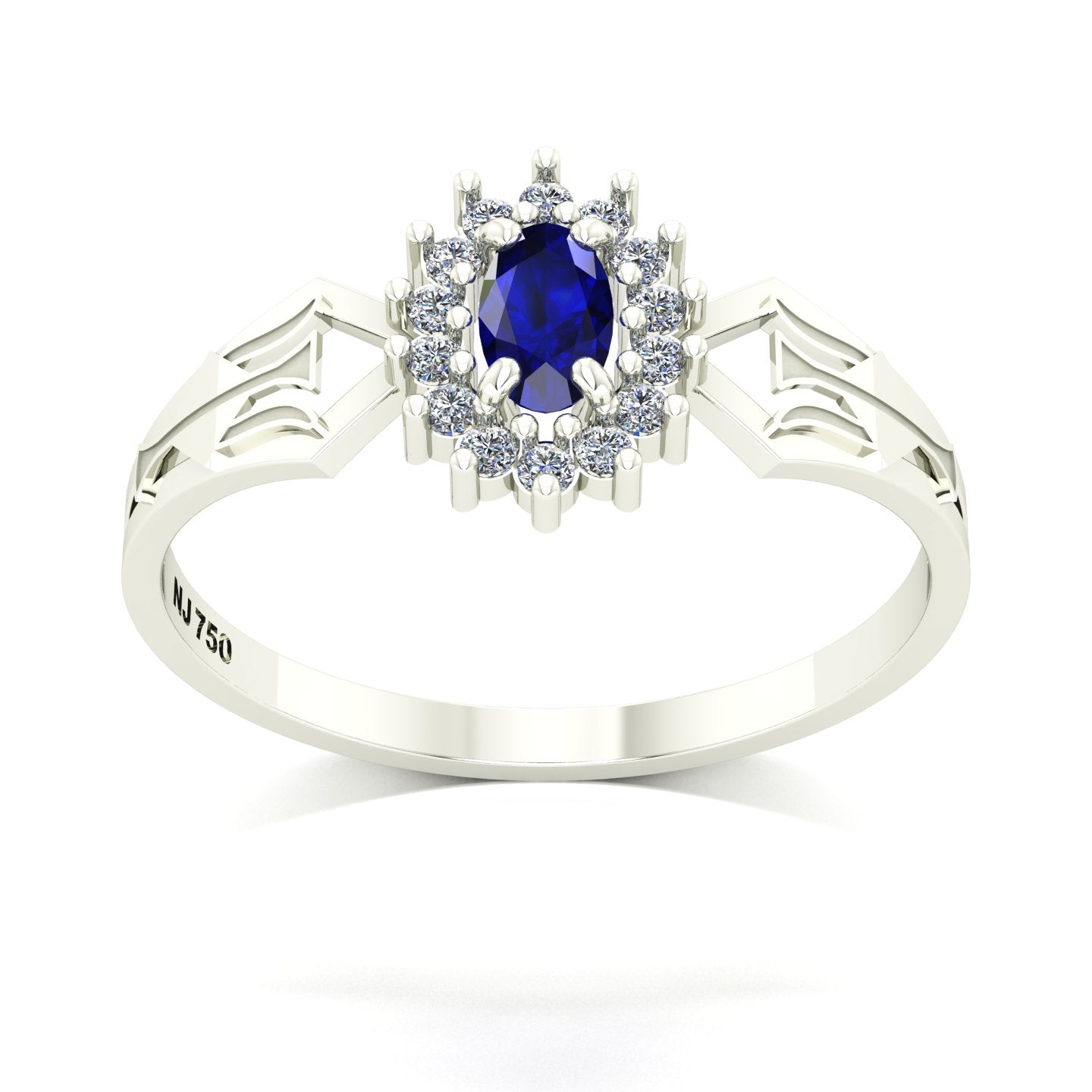 Anel de Formatura de Recursos Humanos Lovely IV Ouro 18k
