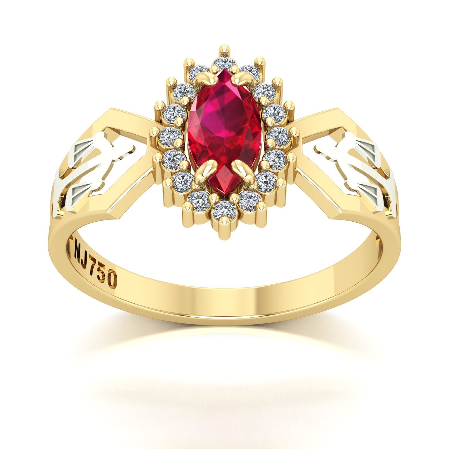 Anel de Formatura de Direito Lovely V Ouro 18k