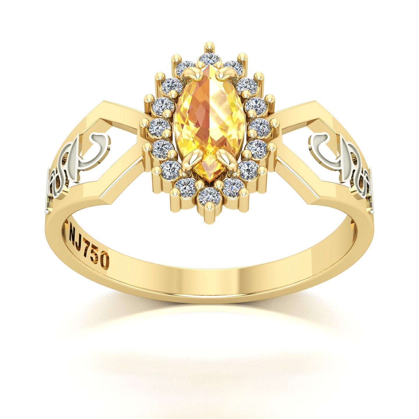 Anel de Formatura de Farmácia Lovely V Ouro 18k