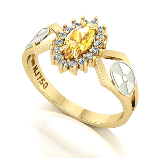 Anel de Formatura de Radiologia Lovely V Ouro 18k