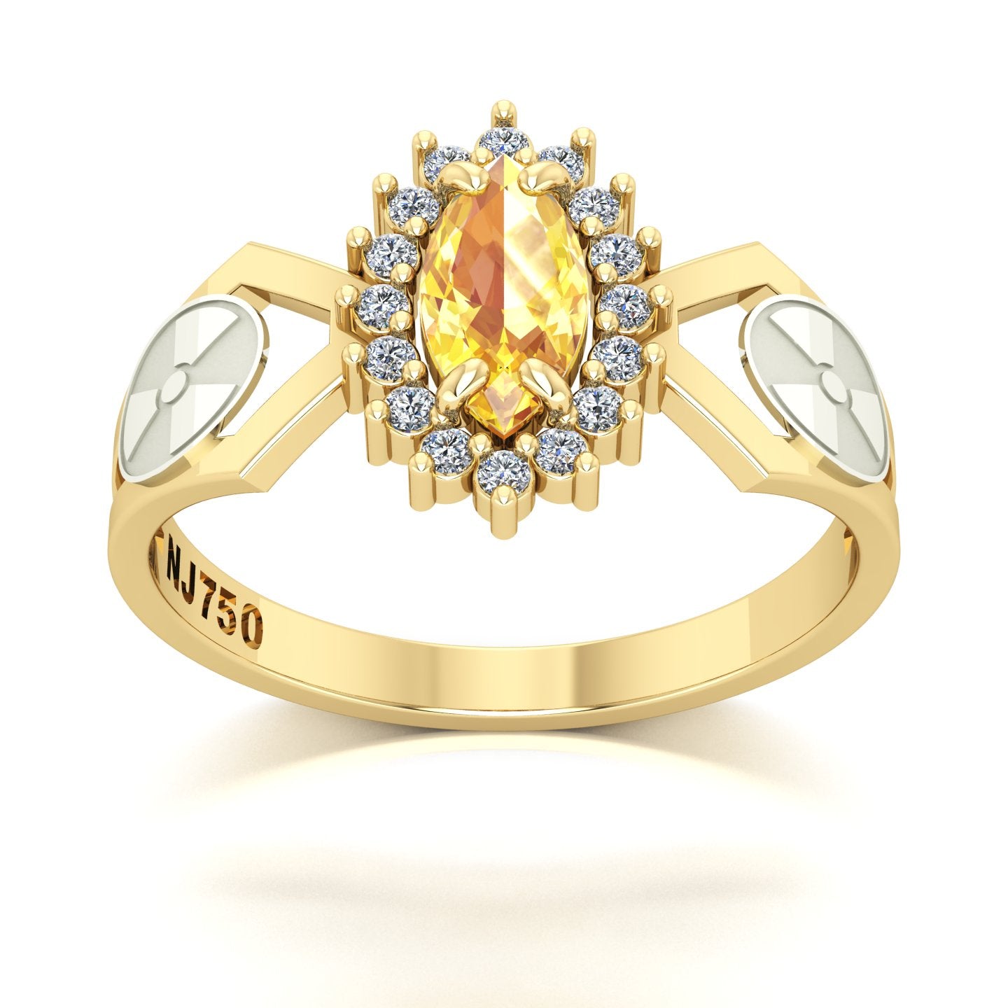 Anel de Formatura de Radiologia Lovely V Ouro 18k