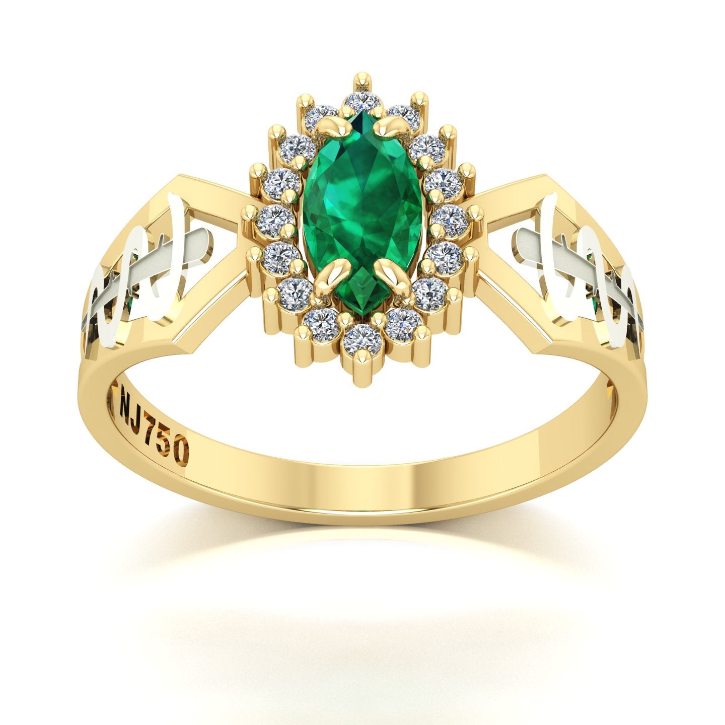 Anel de Formatura de Medicina Lovely V Ouro 18k