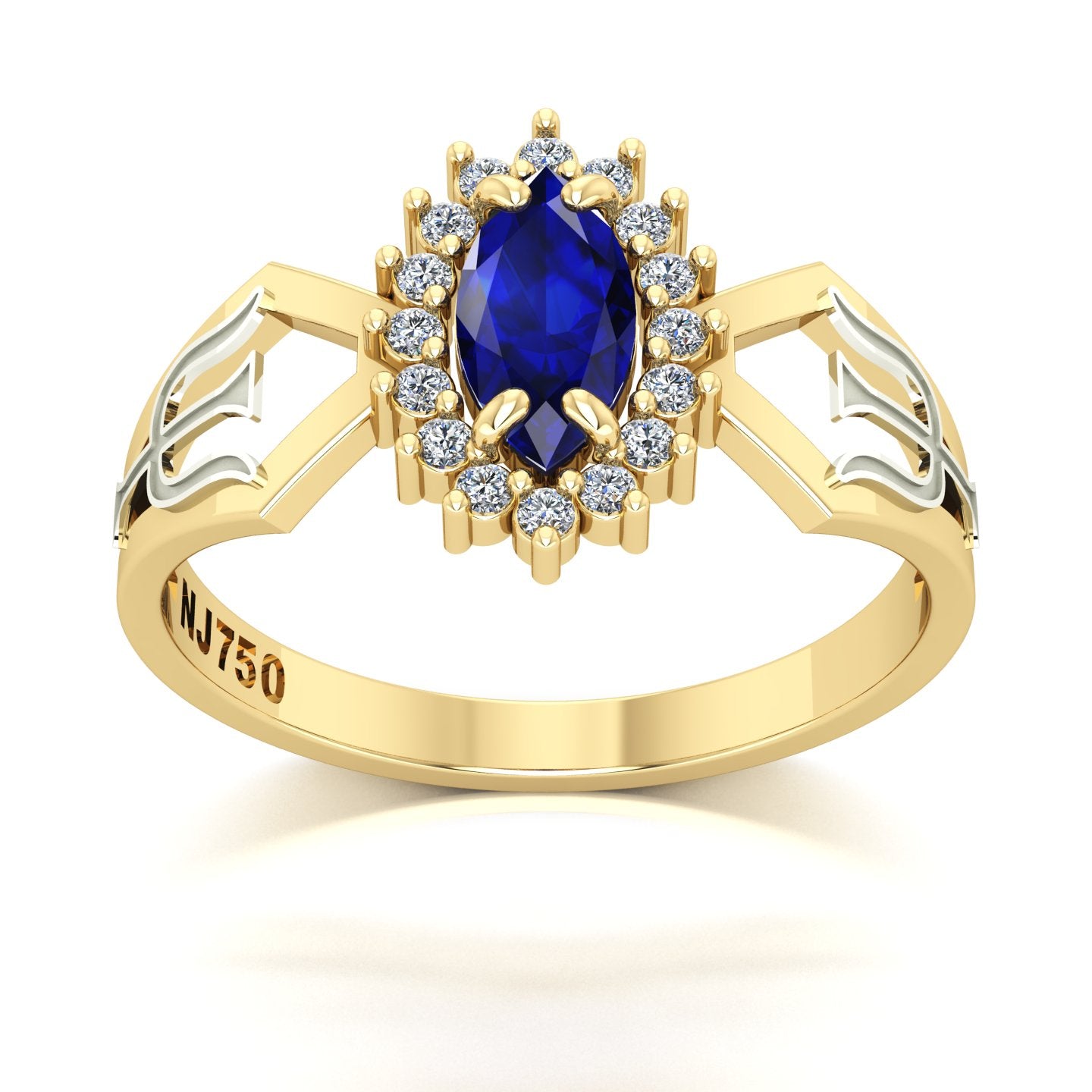 Anel de Formatura de Psicologia Lovely V Ouro 18k