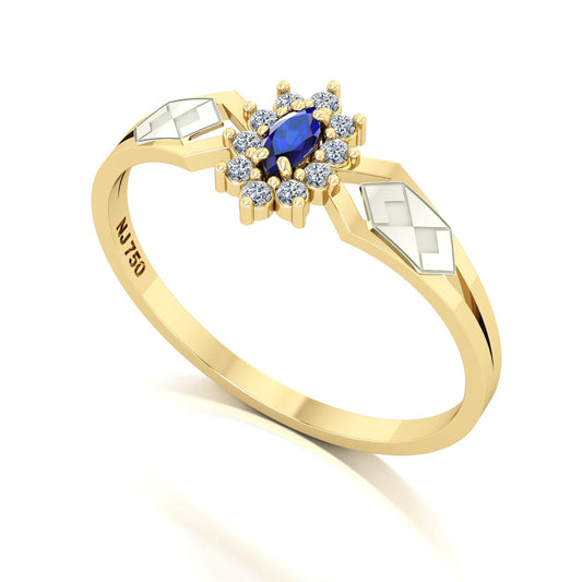 Anel de Formatura de Administração Lovely Ouro 18k