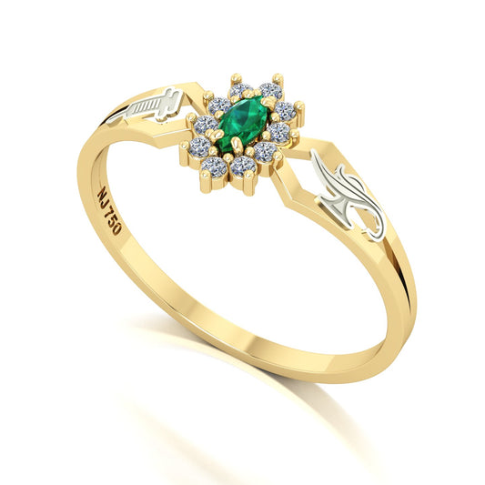 Anel de Formatura de Técnico em Enfermagem Lovely Ouro 18k