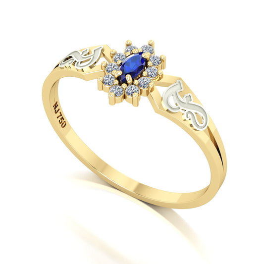 Anel de Formatura de Fonoaudiologia Lovely Ouro 18k