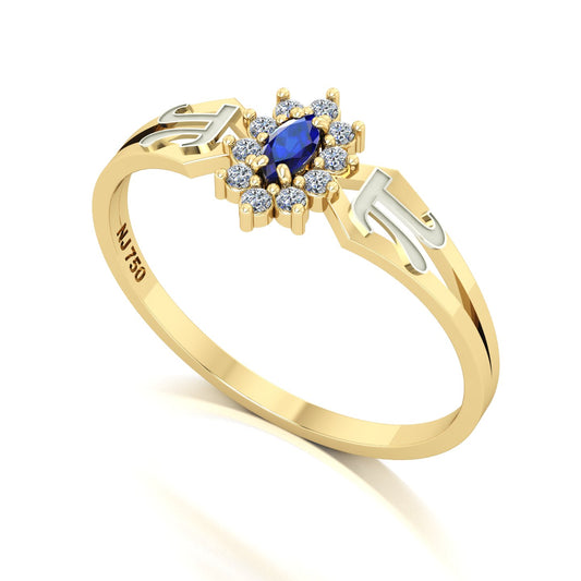 Anel de Formatura de Matemática Lovely Ouro 18k