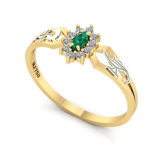 Anel de Formatura de Enfermagem Lovely Ouro 18k