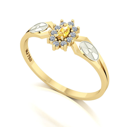 Anel de Formatura de Radiologia Lovely Ouro 18k