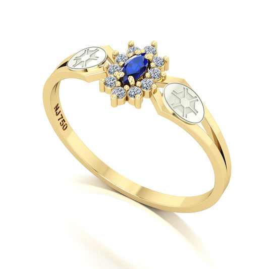 Anel de Formatura de Engenharia Agronômica Lovely Ouro 18k