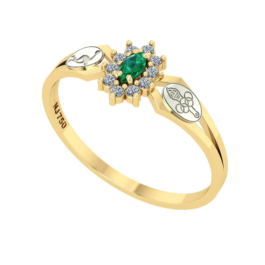 Anel de Formatura de Ed. Física Lovely Ouro 18k