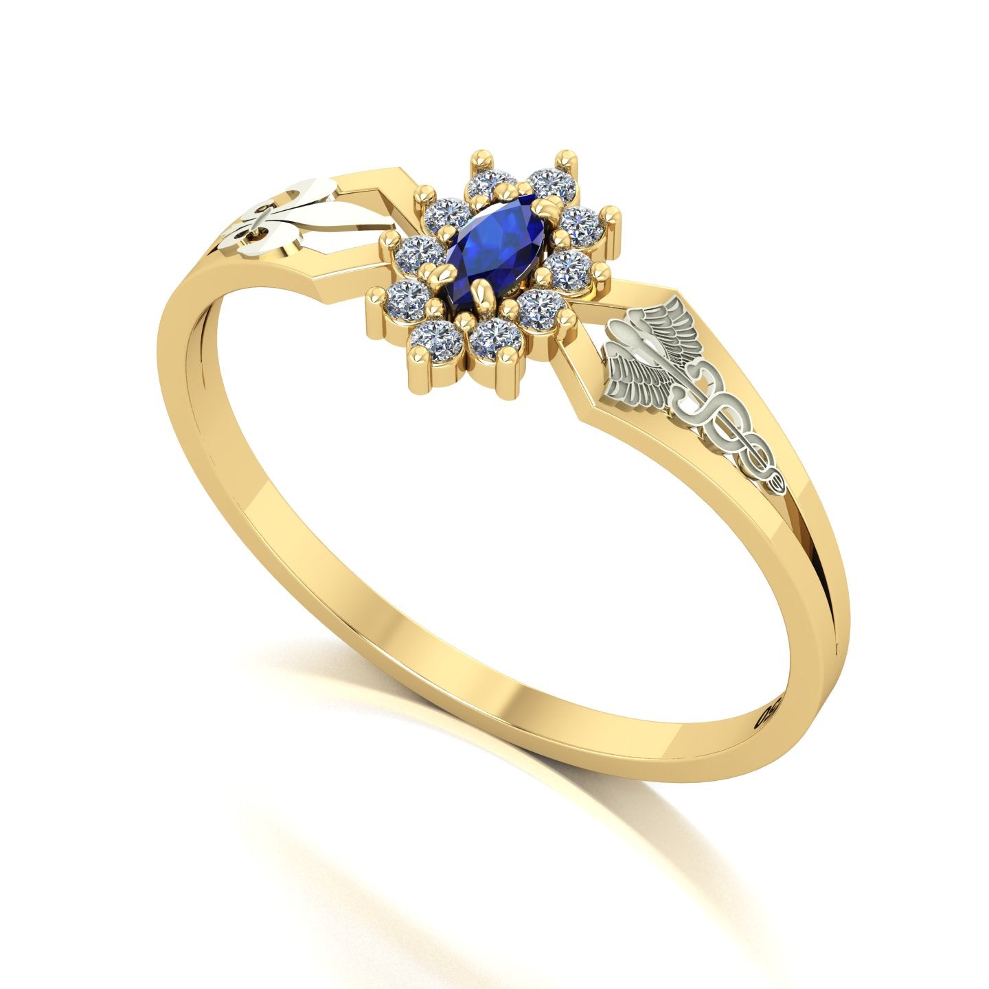 Anel de Formatura de Pedagogia Lovely Ouro 18k