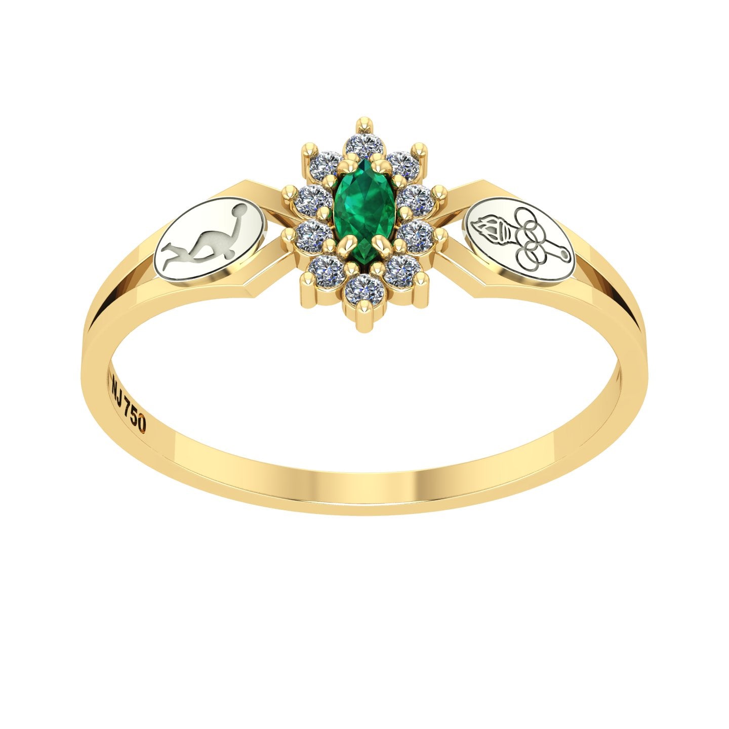 Anel de Formatura de Ed. Física Lovely Ouro 18k