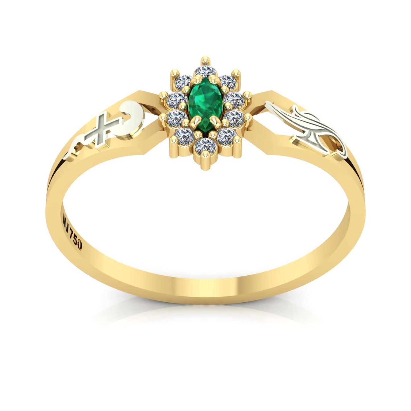 Anel de Formatura de Enfermagem Lovely Ouro 18k