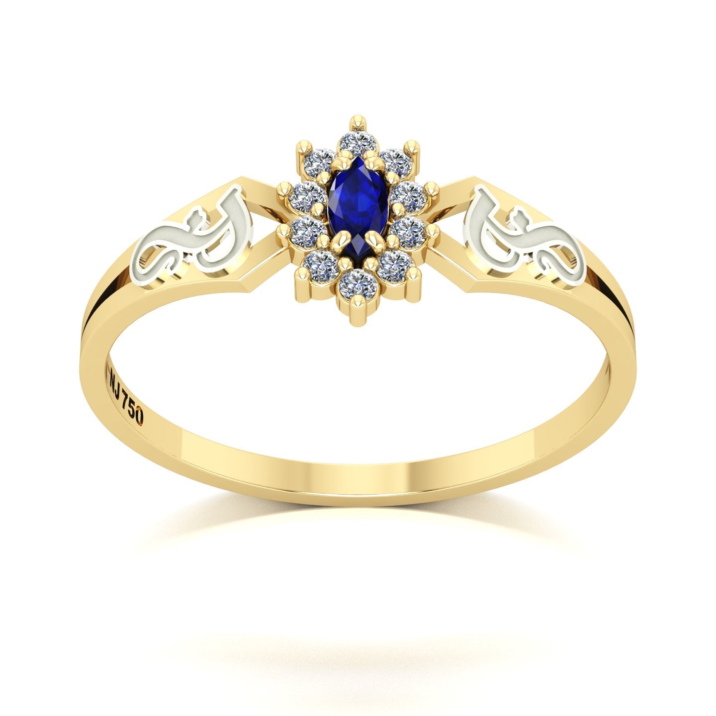Anel de Formatura de Fonoaudiologia Lovely Ouro 18k