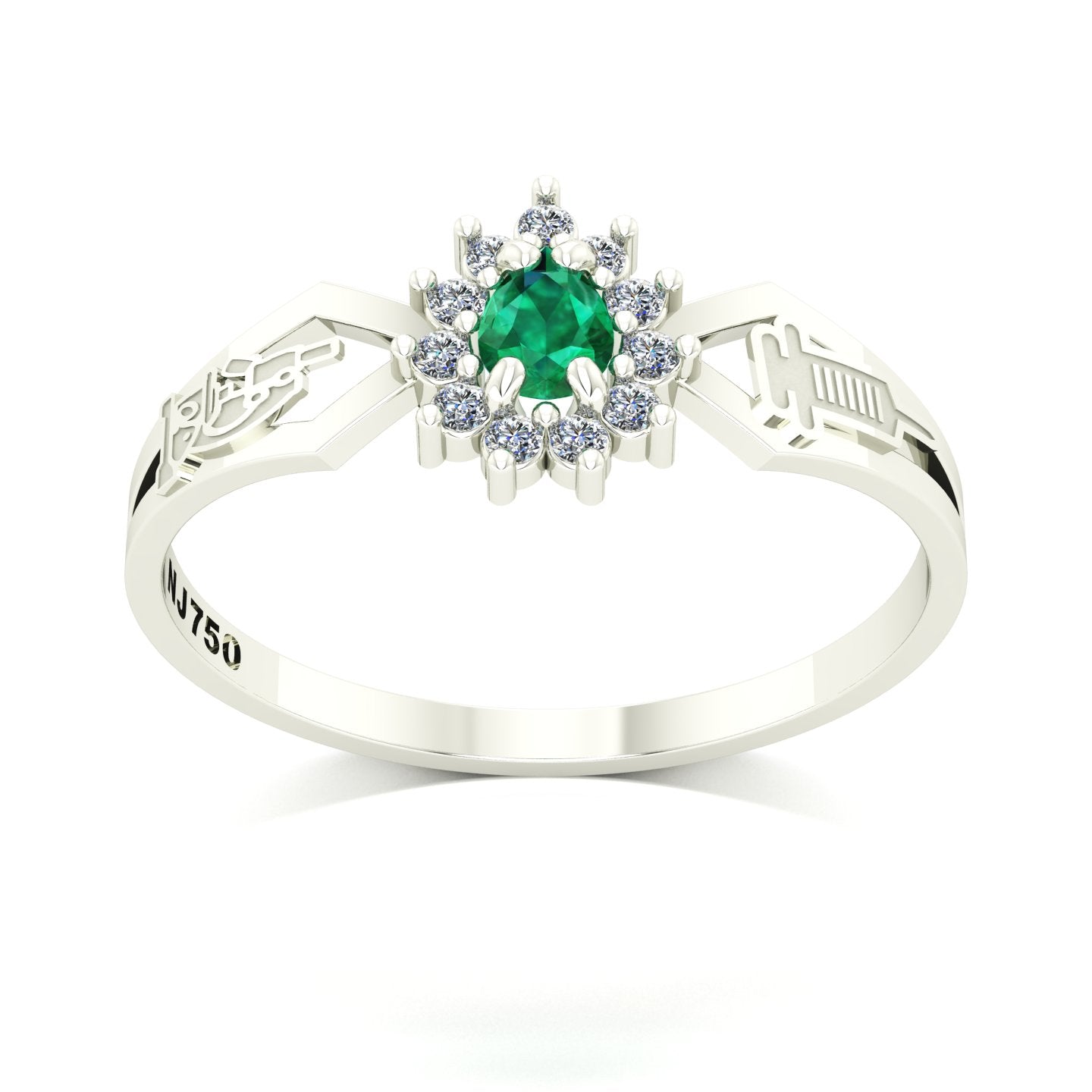 Anel de Formatura de Biomedicina Lovely III Ouro 18k