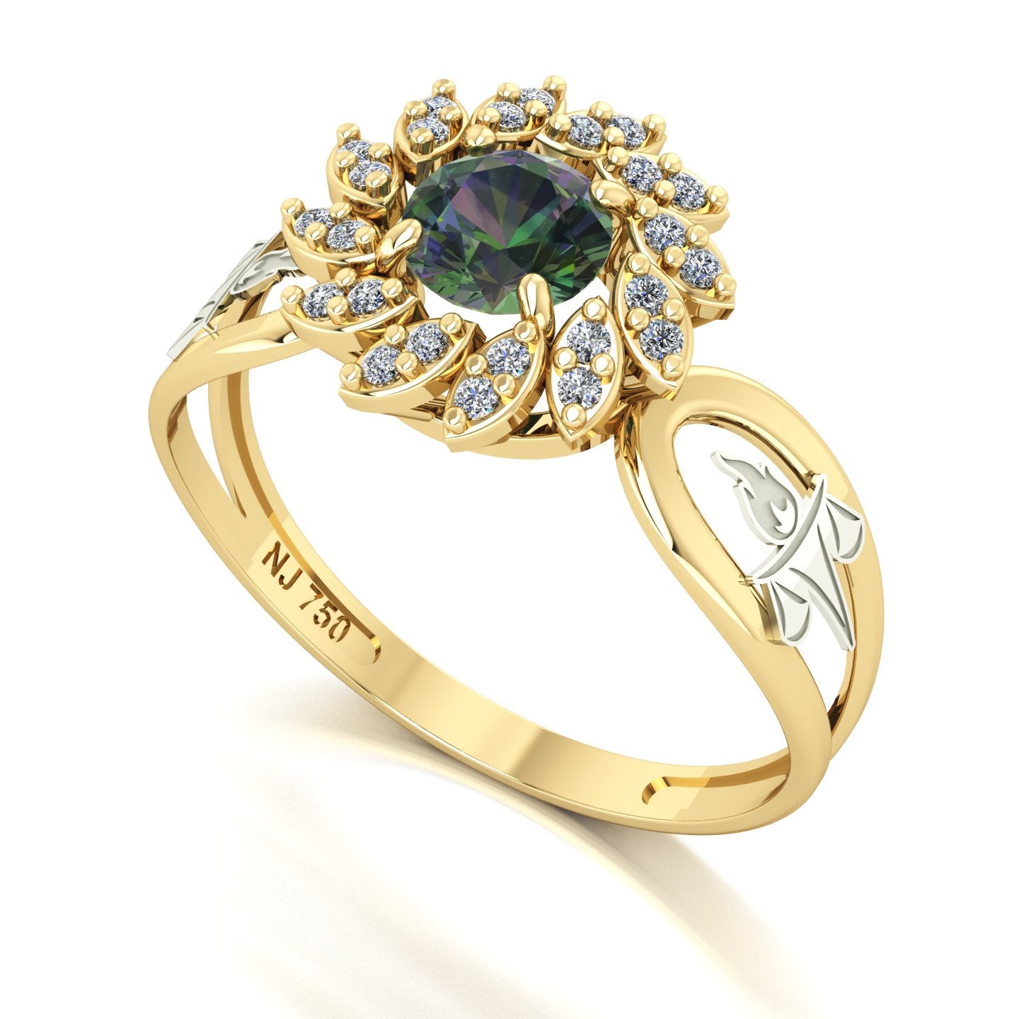 Anel de Formatura de Serviço Social Magnus Flos II Ouro 18k