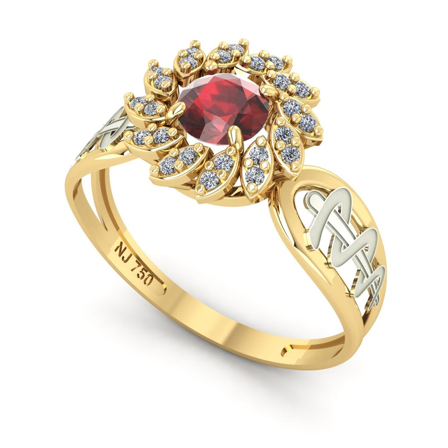 Anel de Formatura de Odontologia Magnus Flos II Ouro 18k