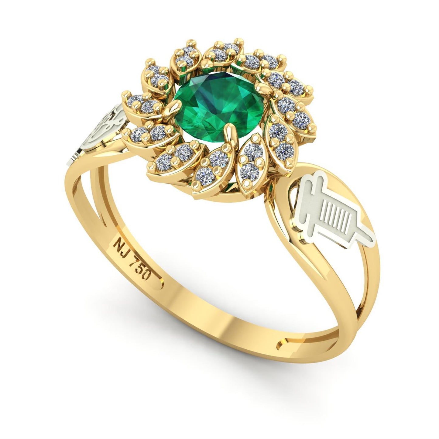 Anel de Formatura de Biomedicina Magnus Flos II Ouro 18k