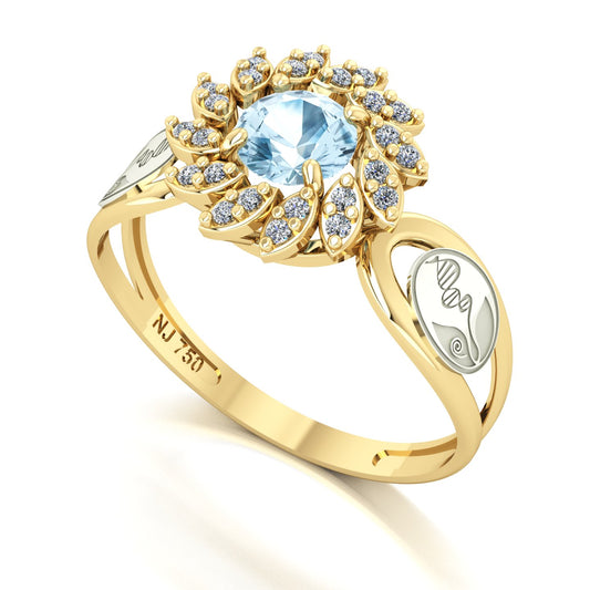 Anel de Formatura de Biologia Magnus Flos II Ouro 18k