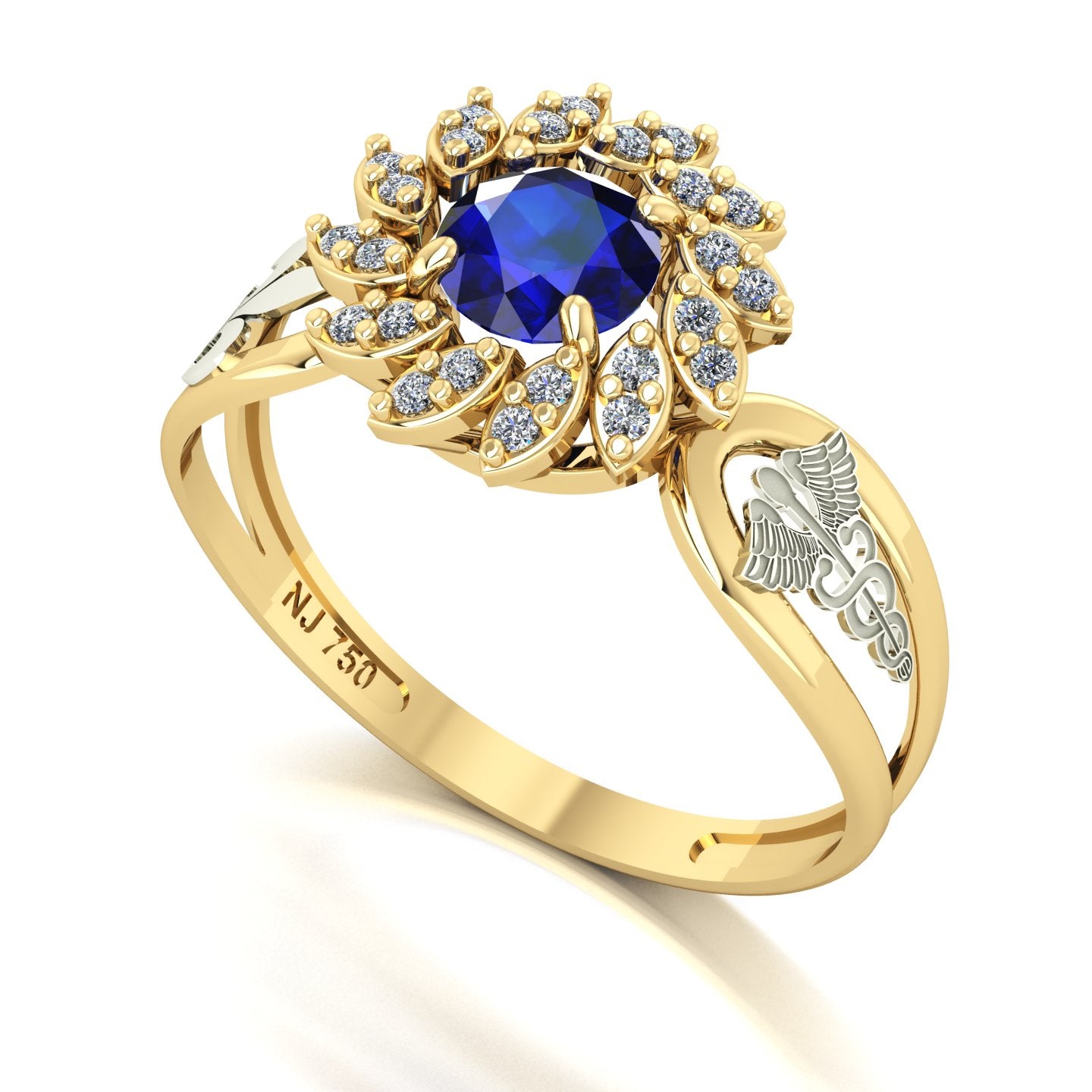 Anel de Formatura de Pedagogia Magnus Flos II Ouro 18k