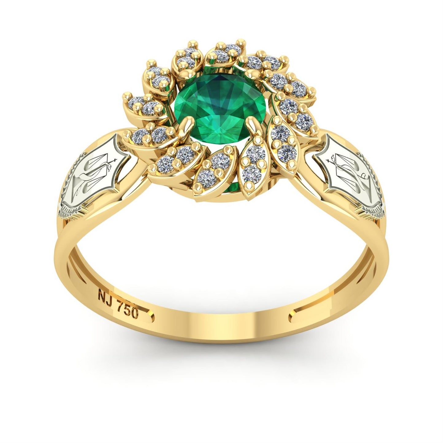 Anel de Formatura de Nutrição Magnus Flos II Ouro 18k
