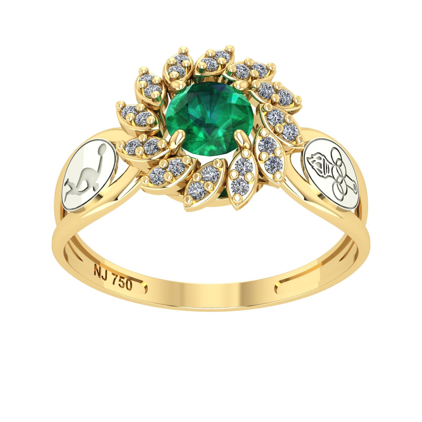 Anel de Formatura de Ed. Física Magnus Flos II Ouro 18k