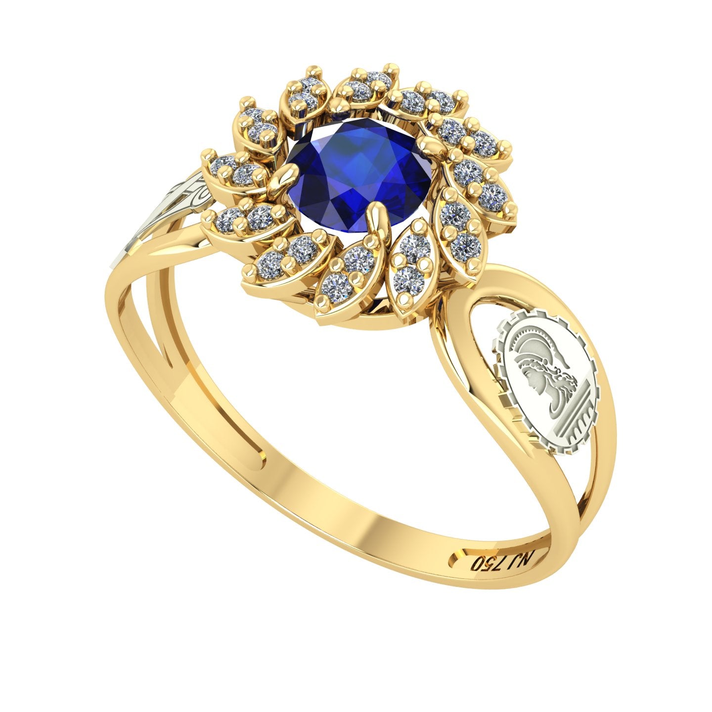 Anel de Formatura de Engenharia Civil Magnus Flos II Ouro 18k